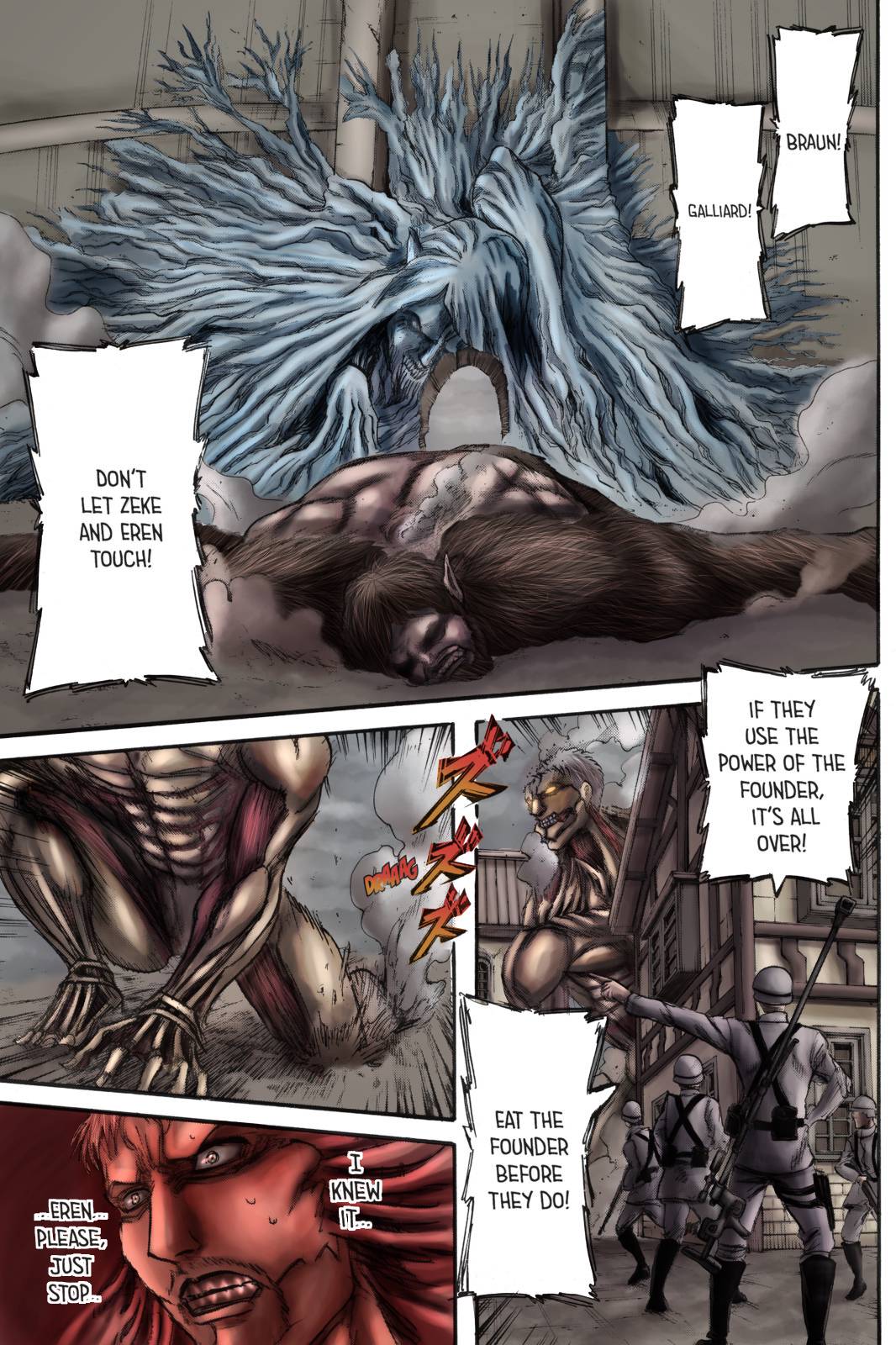 Attack on titan colored manga